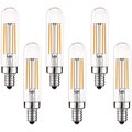 Luxrite T6/T6.5 LED Bulbs 5W (60W Equivalent) 500LM 2700K Warm White Dimmable E12 Candelabra Base 6-Pack LR21622-6PK